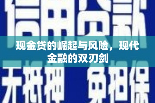 阳西现金贷的崛起与风险，现代金融的双刃剑