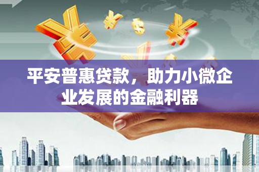 阳西平安普惠贷款，助力小微企业发展的金融利器