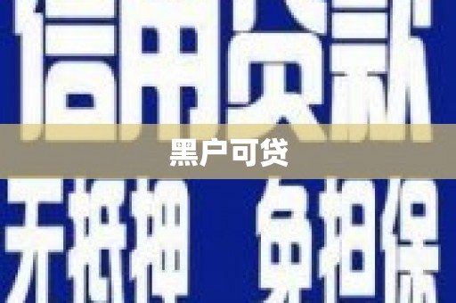 阳西黑户可贷