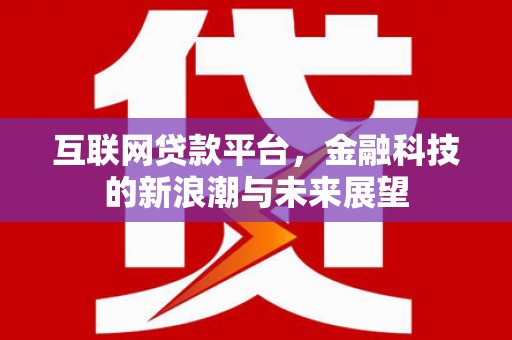 阳西互联网贷款平台，金融科技的新浪潮与未来展望