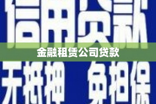 阳西金融租赁公司贷款