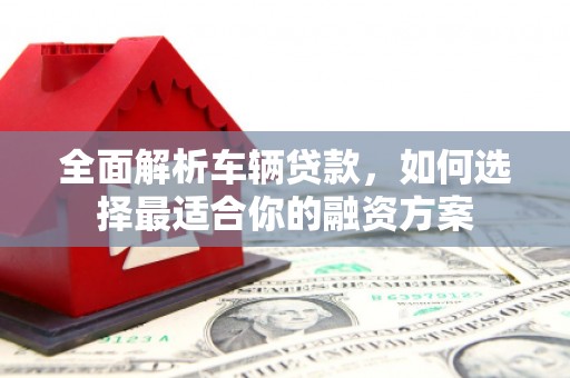 阳西全面解析车辆贷款，如何选择最适合你的融资方案