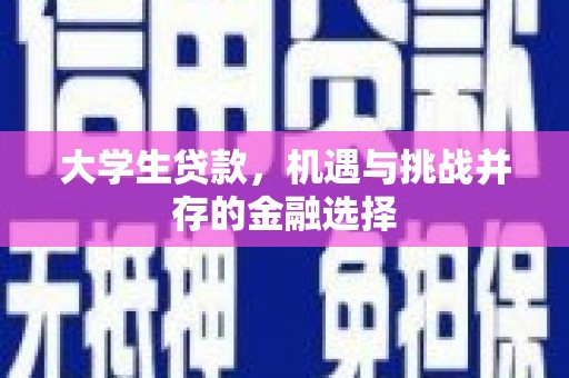 阳西大学生贷款，机遇与挑战并存的金融选择